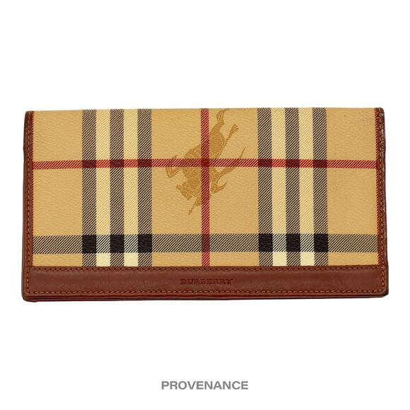 🔴 Burberry Long Wallet - Nova Check Brown - Picture 1 of 7